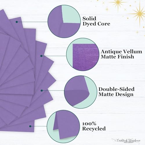 Cardstock Warehouse Pop-Tone Grape Jelly Purple Cardstock Paper – 25 Sheets, 12 x 12" - 100 lb / 270 GSM Premium Purple Card Stock for Die-cutting, Scrapbooking, Card Making & DIY Projects - color: Grape Jelly Purple