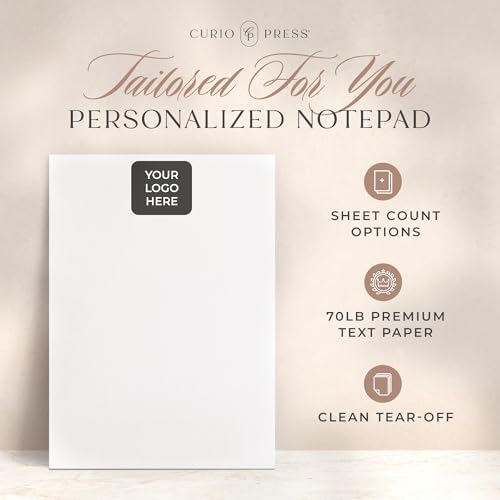 Curio Press Personalized Stationery Notepads for Women & Men, Your Logo Pad - color: Your Logo Pad