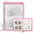 Reusable Sticker Storage Organizer Binder Collecting Book A5, Pink - color: Pink