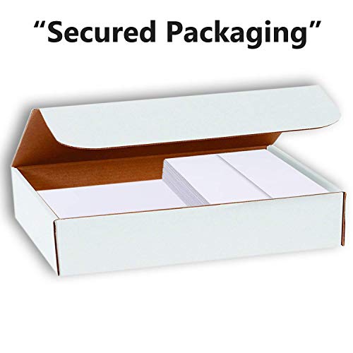 Hamilco White 80lb Cover Heavy Folded 5x7 Cardstock & Envelopes (100PK) - size: 100 Cards with Envelopes