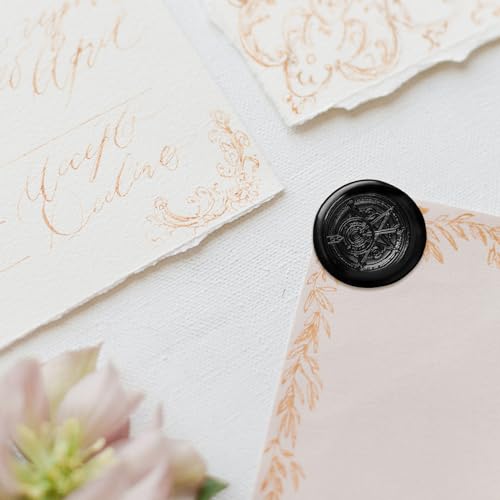 SHOWIN Glue Gun Sealing Wax Sticks for Wax Seal Stamp -Black, Great for Wedding Invitations, Cards Envelopes, Snail Mails, Wine Packages, Christmas Gift Ideas, Pack of 10 - color: Black