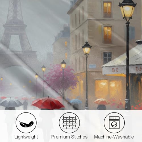 Satin Pillowcase for Hair and Skin, Standard Size Paris City Eiffel Tower Decorative Pillow Sham with Envelope Closure Pillow Cover for Bedroom Hotel - color: Paris City Eiffel, size: 20x26in