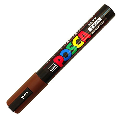 Uni Posca Medium Marker, Brown (PC5M.21) - color: Brown, size: 1 Count (Pack of 1), style: Medium Marker