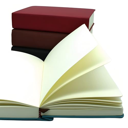 jooact Thick Sketchbook 660 Pages Notebook Soft Faux Leather Cover Journal 80GSM Paper Notepad Drawing Book Memo Writing Sketch Pad Diary Notebook - color: Red, size: A4