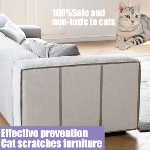 Chuangseed Anti Cat Scratch Tape, 4" x 30Yds, Transparent, Double Sided, Furniture Protector, Pet Safe, Easy Installation, One Year Warranty - size: 4" x 30Yards