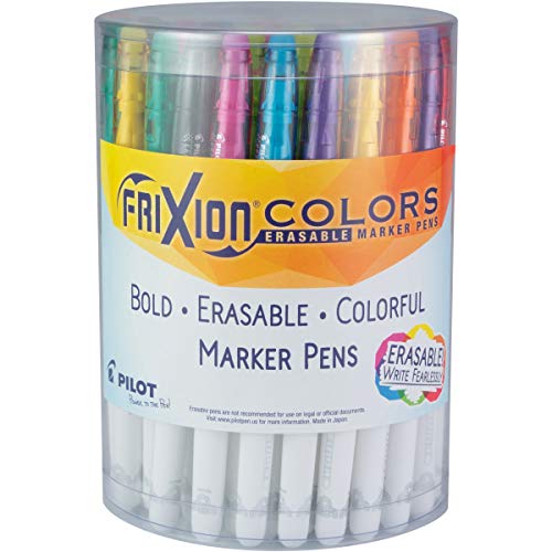 PILOT FriXion Colors Erasable Marker Pens, Assorted Color Inks, 36-Pack - size: 1 Count (Pack of 36)