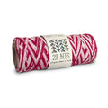 100% Organic Hemp Cord | 23 Bees 200ft x 22 lbs. Test 0.7mm Dia. (Red and White) - size: 200ft x 22 lb. (Red and White)