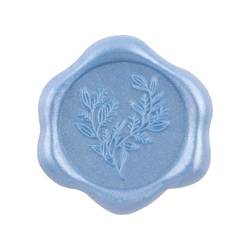 20Pcs Eucalyptus Wax Seal Stickers,Blue Self Adhesive Botanical Envelope Seal Stickers,Great for Gift Wrapping,Wedding Invitation,Greeting Card,Christmas ﻿