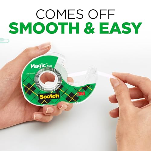 Scotch Magic Tape, Invisible, 6 Tape Rolls with Dispenders