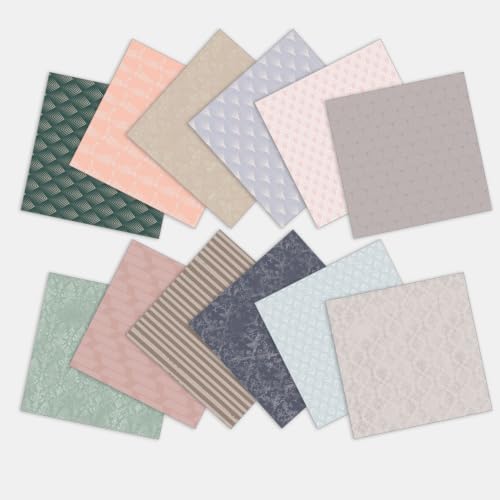 6in Boho Scrapbook Paper Pad Retro Patterned Double-Sided Journal Supplies - color: Wedding Color Tone