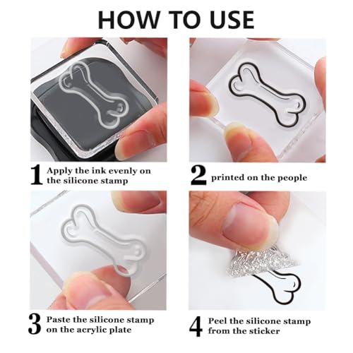 CHGCRAFT Funny Dogs Clear Stamps Delicious Food Pattern Silicone Stamp Seal for DIY Scrapbooking and Card Making Paper Craft Decor 6.3 × 4.3 Inch - style: Funny Dogs