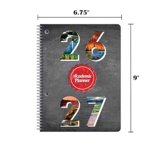 Monthly Planner 2026-2027 Middle & High School, Boulder Cover, 6.625" x 9" - size: Medium (6.625" x 9")