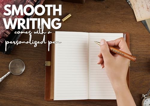 InnoBeta Funny Office Gifts Journal with Pen for Boss, Coworkers, Men, Women, Refillable Notebook, Sketchbook, Travel Diary, 7.8x5 Inches, Office Thoughts - color: Brown-Office Thoughts