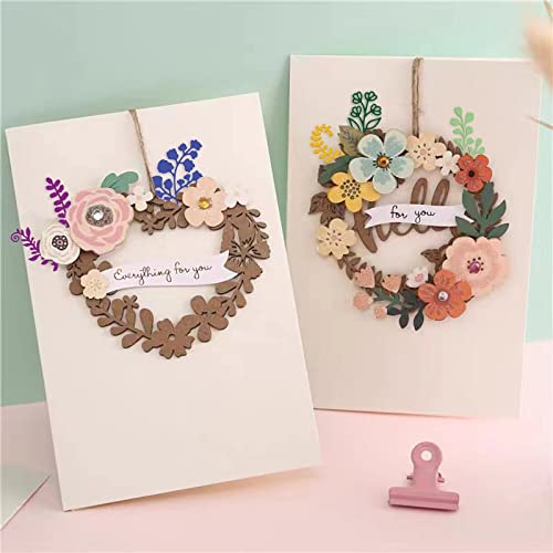 INFUNLY Fern Leaf Cutting Dies Plant Pattern Cutting Stencil Embossing 15pcs Leaves Metal Die Cuts for Scrapbooking DIY Card Making Decorating Paper Stencil - color: Fern Leaf Cutting Dies
