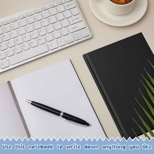 Henoyso 8 Pcs A5 Blank Notebook Journal Hardcover Sketchbook, 8.3 x 5.7 in - color: Black, size: 8.3x5.7 Inch