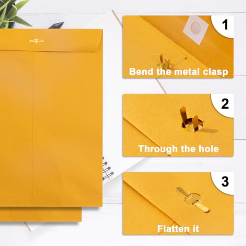 Goefun 100 Pack 14x18 inch Clasp Envelopes - size: 14x18