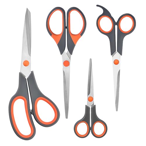 4 Pack Multi Size Scissors Set All Purpose
