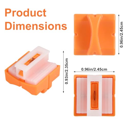 14pcs Paper Cutter Replacement Blades Compatible with Firbon, Cutting Scrapbook Easy Cut Blade Replacement with Security Safeguard Design for A4 Paper Trimmer(Orange)