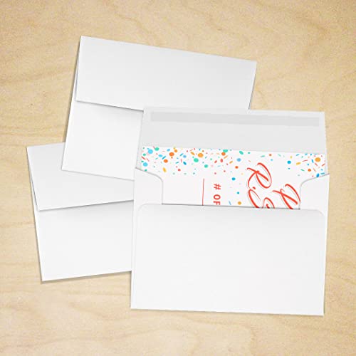 LUXPaper A2 Invitation Envelopes (4 3/8 x 5 3/4) - 70lb. Classic Linen Avon Brilliant White (250 Qty.) | Perfect for Invitations, Announcements, Sending Cards, RSVP Cards | 4870-70AWLI-250 - color: 70lb. Classic Linen Avon Brilliant White, size: 250 Qty.