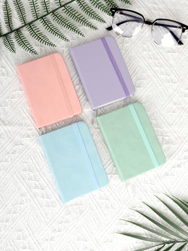 4 Pcs Small Notebook Journal, Mini Cute Memo Notepads 4.3x 3.1 Inches