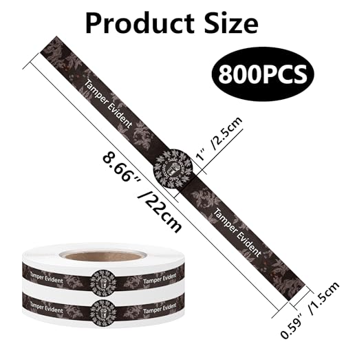 800 PCS Safe Secure Tamper Evident Seals Stickers for Drink Lids