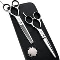 Ronin Hair Cutting Shears Set by Tokko Katana, Professional Scissor Kit, 6.5" Sharp Stainless Steel Regular & Thinning Haircut, Grooming Scissors for Barber, Hairdresser, Salon Professional, & DIY