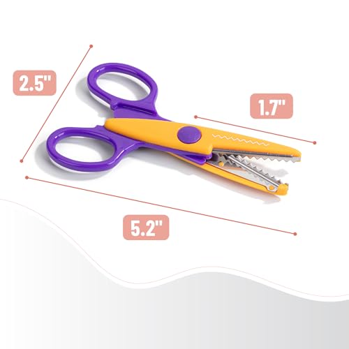 Mr. Pen- Craft Scissors Decorative Edge, 6 Pack, Retro Colors - color: Retro