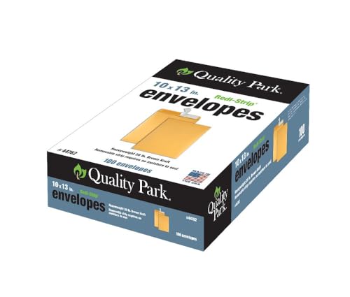 Quality Park 10 x 13 Catalog Envelopes with Self Seal Closure, 28 lb Brown Kraft, Great Option for Mailing, Storage and Organizing, 100 per Box (44762) - color: Brown Kraft, size: 10 x 13 inches