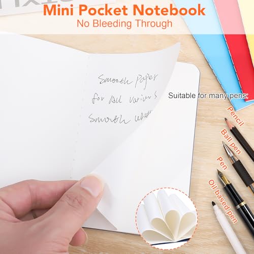 BESARME 60 Packs Mini Notebooks Bulk, Blank Paper Small Pocket Notebook - color: Kraft