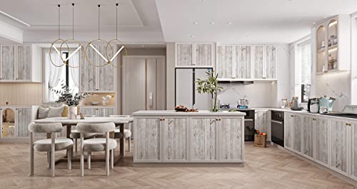 Heroad Contact Paper Peel and Stick Wallpaper Wood Grain Contact Paper for Cabinets Countertop Waterproof Removable Wallpaper Self Adhesive Decorative Shiplap Papel Tapiz para Pared 23.6''x118'' - size: 23.6" x 118"