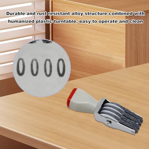 EATAKWARD 4 Digit Number Stamp,Adjustable Digit Rubber Changeable Number Stamp Numerical Stamp Multi- Functional Creative Price Tag Rotating Number Symbol Business