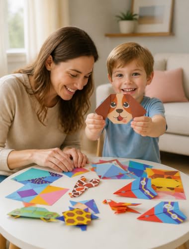hapray Origami Kit for Kids, 98 Paper with 47 Patterns, Origami Instruction