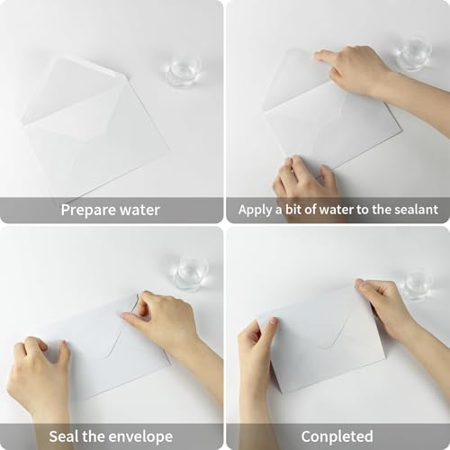 YINUOYOUJIA 50 PCS Pearl white Envelopes A7,5 x 7 white Shimmer Envelopes for Invitation,Perfect for Wedding Invitation Cards,Birthday RSVP Invite,5.25 x 7.25 inches - color: White, size: 5x7