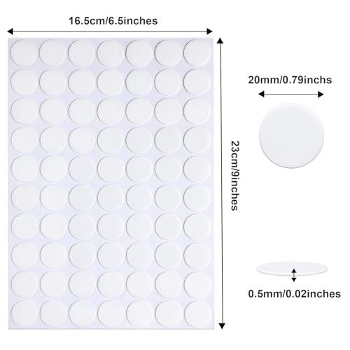 JANYUN 280Pcs Sticky Dot Stickers Clear Putty Sticky Tack for Decoration (Pack of 2) - size: 0.78" Round (Pack of 2)