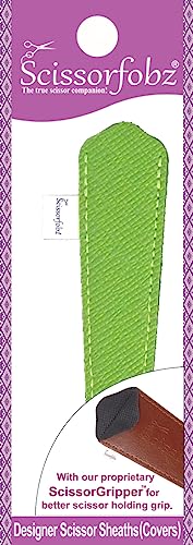 Designer Scissors Sheaths Shears Protective Covers-For Small Embroidery Scissors - Textured LIME GREEN Design-#SS-314 - color: Textured Lime Green, size: Single Small Size