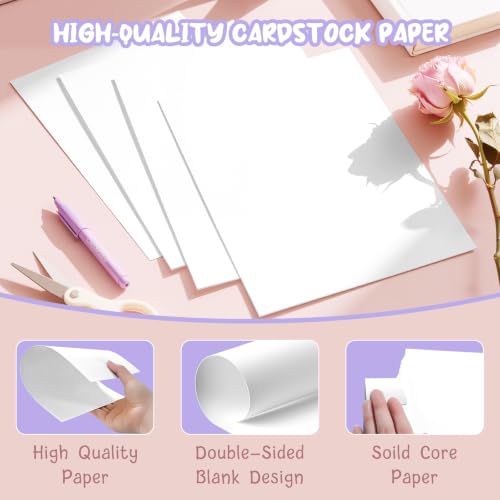 120 Sheets White Cardstock 8.5 x 11, Card Stock Paper 8.5 x 11 White | 200 GSM Heavy Cardstock Printer Paper, Construction Paper for DIY Cards, Greeting Cards, Invitations, Business Cards - color: White, size: 8.5x11 IN-120 Sheets