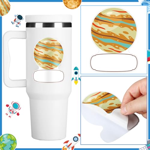 100 Pcs Name Tags Stickers Bulk - Desk Name Tags for Classroom Back to School Smile Face Groovy Boho Nametags Cubby Labels Classroom Supplies Label Decal for Cubbies Bulletin Board(Space) - style: Space