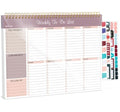 Thboxes Weekly To Do List Notepad, 8.5"x11" Desk Planner 52 Sheets, Lilac - color: Lilac