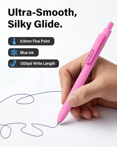 inkipen Blue Ink Fidget Pens, 16 Pcs 0.5mm Fine Point - color: Morandi+Vintage Blue Ink-16Pack