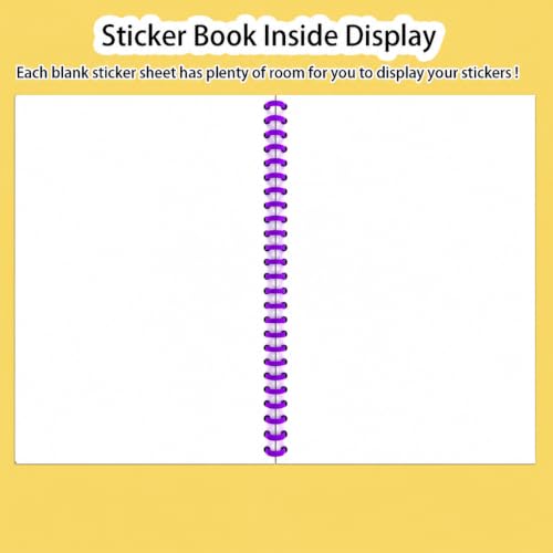 B5 Reusable Sticker Collecting Book Blank Sticker Album (Style K Purple) - color: Style K Purple