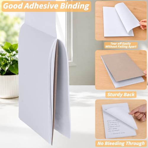 Oleitodh 20 Pack 8.5 x 11 Inch Blank Note Pads White Memo Pads - size: 8.5 x 11 inch-20Pack