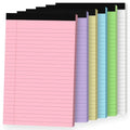 6 Pack Notepads 5x8, Color, Small Legal Pads, Perforated Notebook - color: Multi-color-6
