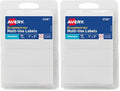 Avery Multi-Use Removable Labels, 1" x 3", White, Non-Printable, 72 Blank Labels Total (6728) (Pack of 2) - size: 1 x 3 Inch (Pack of 2)