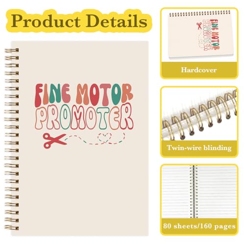 JHFDTY Colorful Occupational Therapy Journal Therapist Notebook Occupational Therapist OT Gifts for Women Men Fine Motor Promoter Hardcover 160 Pages Spiral Notebooks - color: Motor