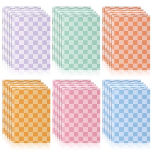 Engrowtic 30 Pack Checkerboard Pocket Notebook 3.15" x 4.92" Mini Notebooks Bulk Vintage Aesthetic Small Notepads Tiny Lined Journals for Party, School, Office, Travel Gifts - color: Multicolor, size: Checkerboard
