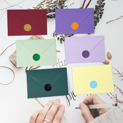 100 Pack Small Gift Card Envelopes 4 x 2.75" Mini Green Business Envelope - color: Green