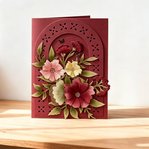 3D Backgrounds Frame Metal Cutting Die for Scrapbooking, Metal Die Cuts Stencils & Crafting Die Cut New Cutting Dies DIY Album Card Making Decor Paper Craft (Door-Shaped Frame 4.3 x 3.1 in) - color: Door-Shaped Frame 4.3 x 3.1 in
