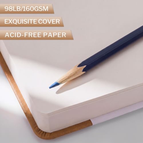 5 × 5 Inch Square Sketch Book, 80 Sheets Small Sketch Book, Brown - color: Coffee Brown