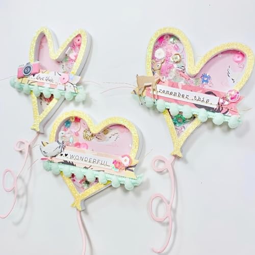 Lapoo 3D Backgrounds Frame Metal Cutting Die for Scrapbooking, New Cutting Dies DIY Album Card Making Decor Paper Craft Metal Die Cuts Party Wedding Decorations (Birthday Love Balloons 5.3 x 3.9 in) - color: Birthday Love Balloons 5.3 x 3.9 in