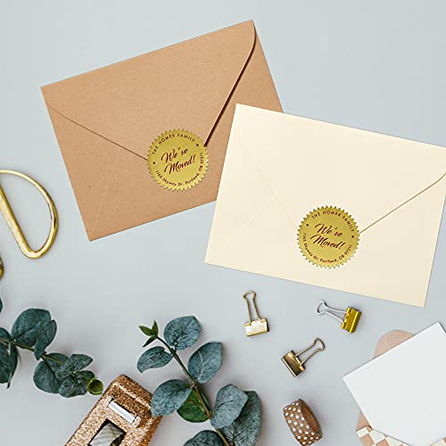 Avery Notary Seal Labels, 2" Diameter, Printable Gold Certificate Seals, Inkjet, 3-Pack, 132 Gold Seals Total (35868) - style: 3 Pack (132 Seals)